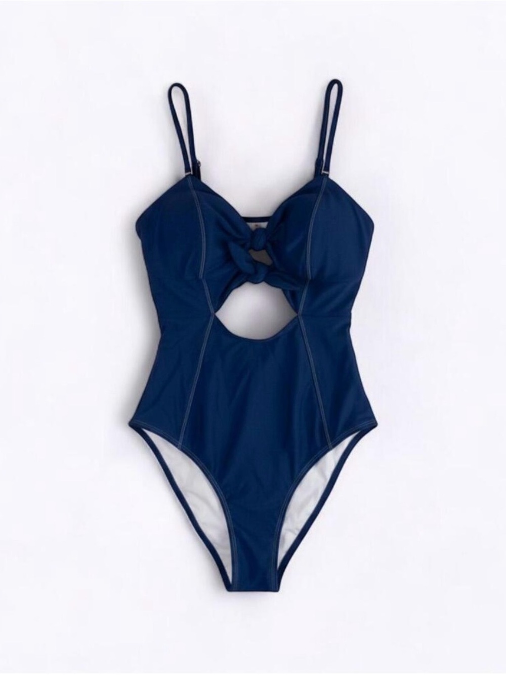 Cupshe Swimsuit Blue Solid Swimsuit Womens XXL